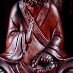 Tượng Đạt Ma ngồi thiền gỗ trắc SP7546 4 Tượng Đạt Ma ngồi thiền gỗ trắc SP7546