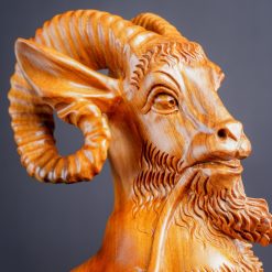 Tượng dê gỗ ngọc am Nhất Dương ngậm xâu tiền