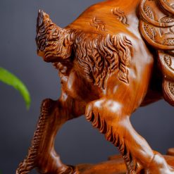 Tượng dê gỗ ngọc am Nhất Dương ngậm xâu tiền