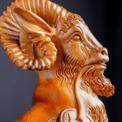 Tượng dê gỗ ngọc am Nhất Dương ngậm xâu tiền