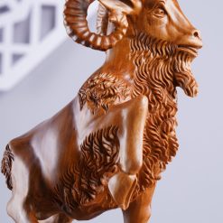 Tượng dê phong thủy Nhất Dương gỗ ngọc am