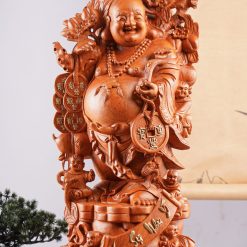 Tượng Di Lặc Vạn Sự Như Ý gỗ hương cao 60cm