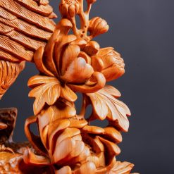 Tượng gà trống phong thủy nhất kê gỗ ngọc am SP7541