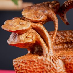 Tượng gà trống phong thủy nhất kê gỗ ngọc am SP7541