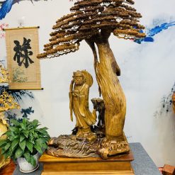 Tượng gỗ Đạt Ma sư tổ đẹp bằng gỗ bách xanh Mộc Châu