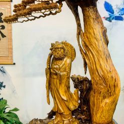 Tượng gỗ Đạt Ma sư tổ đẹp bằng gỗ bách xanh Mộc Châu