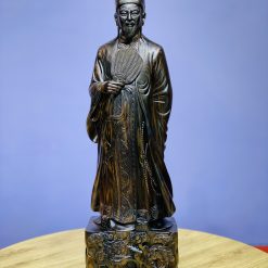 Tượng gỗ Khổng Minh đẹp - Tượng Gia Cát Lượng gỗ mun hoa 60cm 1 Tượng gỗ Khổng Minh đẹp - Tượng Gia Cát Lượng gỗ mun hoa 60cm