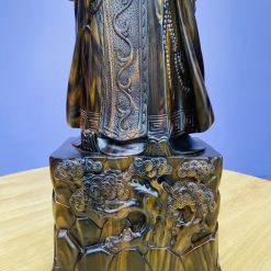Tượng gỗ Khổng Minh đẹp - Tượng Gia Cát Lượng gỗ mun hoa 60cm 3 Tượng gỗ Khổng Minh đẹp - Tượng Gia Cát Lượng gỗ mun hoa 60cm