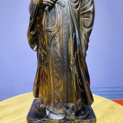 Tượng gỗ Khổng Minh đẹp - Tượng Gia Cát Lượng gỗ mun hoa 60cm 4 Tượng gỗ Khổng Minh đẹp - Tượng Gia Cát Lượng gỗ mun hoa 60cm