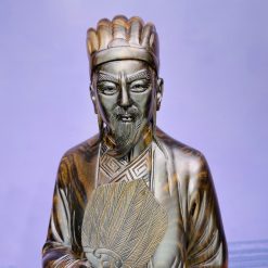 Tượng gỗ Khổng Minh đẹp - Tượng Gia Cát Lượng gỗ mun hoa 60cm 5 Tượng gỗ Khổng Minh đẹp - Tượng Gia Cát Lượng gỗ mun hoa 60cm