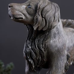 Tượng gỗ phong thủy Cậu Tuất mun hoa