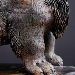 Tượng gỗ phong thủy Cậu Tuất mun hoa