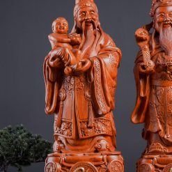 Tượng gỗ Phúc Lộc Thọ gỗ hương cao 60cm