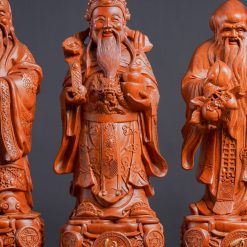 Tượng gỗ Phúc Lộc Thọ gỗ hương cao 60cm