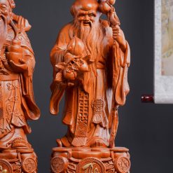 Tượng gỗ Phúc Lộc Thọ gỗ hương cao 60cm