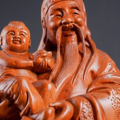 Tượng gỗ Phúc Lộc Thọ gỗ hương cao 60cm