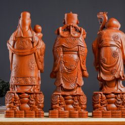 Tượng gỗ Phúc Lộc Thọ gỗ hương cao 60cm