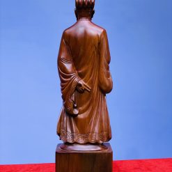 Tượng Khổng Minh bằng gỗ hương nguyên khối 50cm