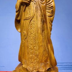 Tượng Khổng Minh Gia Cát Lượng bằng gỗ hương liền khối 60cm