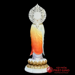 Tượng Ngài Mục Kiền Liên Đứng, Chất Liệu Bột Đá Vẽ Gấm Cao Cấp, Cao 40cm, 48cm, 65cm 4 tuong ngai muc kien lien dung bot da ve gam cao cap cao 40 48 65cm vat pham phat giao la boi 4