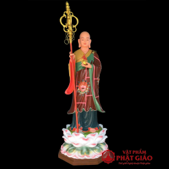 Tượng Ngài Mục Kiền Liên Đứng, Sơn Màu Cao Cấp, Chất Liệu Composite, Cao 1.4m 1 tuong ngai muc kien lien dung son mau cao cap bang composite cao 1m4 vat pham phat giao la boi 2