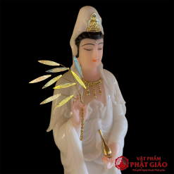 tuong ngai quan am dung bot da hong cao 40cm 48cm 66cm vat pham phat giao la boi 3