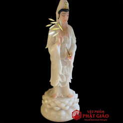 tuong ngai quan am dung bot da hong cao 40cm 48cm 66cm vat pham phat giao la boi 6