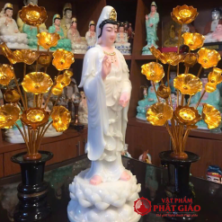 tuong ngai quan am dung bot da hong cao 40cm 48cm 66cm vat pham phat giao la boi 7