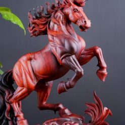 Tượng ngựa để bàn Nhất Mã gỗ trắc 2 Tượng ngựa để bàn Nhất Mã gỗ trắc