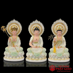 tuong phat a di da chat lieu bot da mau cam thach cao 48cm tong la de cao 60cm vat pham phat giao la boi 5