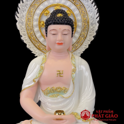 tuong phat a di da chat lieu bot da mau cam thach cao 48cm tong la de cao 60cm vat pham phat giao la boi 8