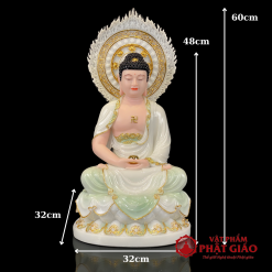 tuong phat a di da chat lieu bot da mau cam thach cao 48cm tong la de cao 60cm vat pham phat giao la boi 9