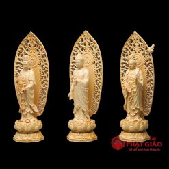 tuong phat a di da dung bang go hoang duong cao 27cm vat pham phat giao la boi 4