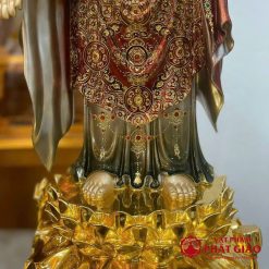 tuong phat a di da dung dai sen chat lieu dong men co cao 88cm ca la de cao 96cm vat pham phat giao la boi 8