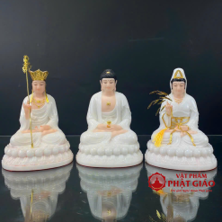 Tượng Phật A Di Đà Ngồi Đài Sen, Bột Đá Trắng, Cao 30cm, 40cm, 48cm 6 tuong phat a di da ngoi dai sen bot da trang cao 30cm 40cm 48cm vat pham phat giao la boi 2