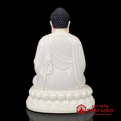 Tượng Phật A Di Đà Ngồi Đài Sen, Bột Đá Trắng, Cao 30cm, 40cm, 48cm 5 tuong phat a di da ngoi dai sen bot da trang cao 30cm 40cm 48cm vat pham phat giao la boi 3