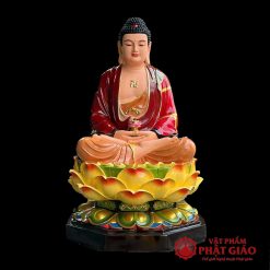 tuong phat a di da ngoi dai sen de bat giac chat lieu composite mau ve cao 90cm vat pham phat giao la boi 2