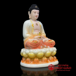 tuong phat a di da ngoi de sen son hong bang bot da cao 30cm 35cm 40cm 48cm 65cm 90cm vat pham phat giao la boi 3