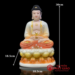 tuong phat a di da ngoi de sen son hong bang bot da cao 30cm 35cm 40cm 48cm 65cm 90cm vat pham phat giao la boi 4