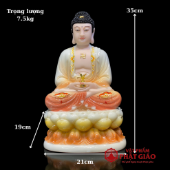 tuong phat a di da ngoi de sen son hong bang bot da cao 30cm 35cm 40cm 48cm 65cm 90cm vat pham phat giao la boi 5