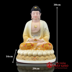 tuong phat a di da ngoi de sen to ve gam hoa bang bot da cao 30cm 40cm 48cm vat pham phat giao la boi 7