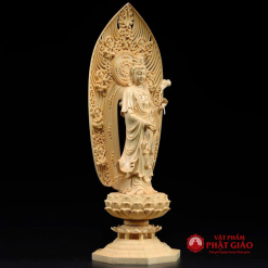 tuong phat ba quan am go bach cao 43cm vat pham phat giao la boi 2
