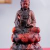 Tượng Phật Bà Quan Âm gỗ trắc size nhỏ 15cm SP7497
