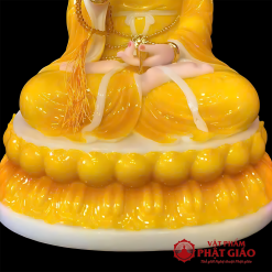 Tượng Phật Bà Quan Âm Ngồi Chất Liệu Bột Đá Màu Vàng Hổ Phách 3 tuong phat ba quan am ngoi chat lieu bot da mau vang ho phach cao 48cm vat pham phat giao la boi 6