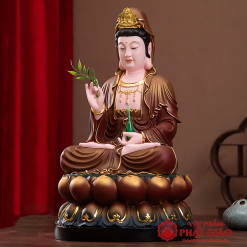 tuong phat ba quan am ngoi composite son nau cao 30cm 40cm 48cm vat pham phat giao la boi 3