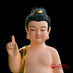 tuong phat dan sanh composite dat vang cao 40cm vat pham phat giao la boi 7