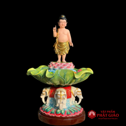 tuong phat dan sanh composite dat vang cao 40cm vat pham phat giao la boi 8