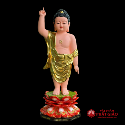 tuong phat dan sanh y vang chat lieu composite cao 90cm vat pham phat giao la boi 2