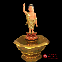 tuong phat dan sanh y vang chat lieu composite cao 90cm vat pham phat giao la boi 4