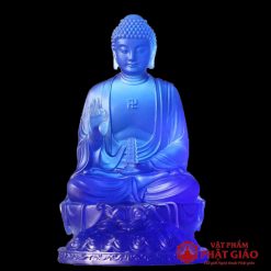 tuong phat duoc su luu ly mau xanh cao 23cm 30cm vat pham phat giao la boi 2